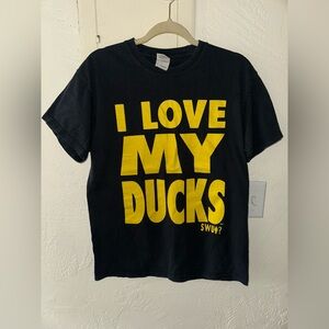 Vintage Gildan U of O Oregon Ducks I Love My Ducks Gameday Shirt Size Medium